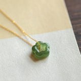 Collier de fleurs avec jaspe | Or