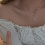 Collier de lune en cristal Pêcheur de rêves | Or blanc