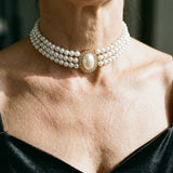 Collier élégant avec trois perles | Or