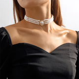 Collier élégant avec trois perles | Or