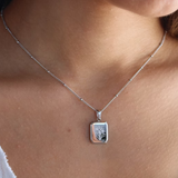 Collier rétro | Or blanc