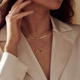 Collier en chaîne à maillons Plats | Or
