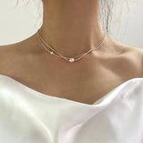 Collier en perles fraîches | Or