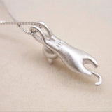 Collier 925 amusant | Or blanc