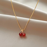 Collier avec des cerises | Or