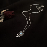 Collier en pierre de lune - Attrape-rêves | Or blanc