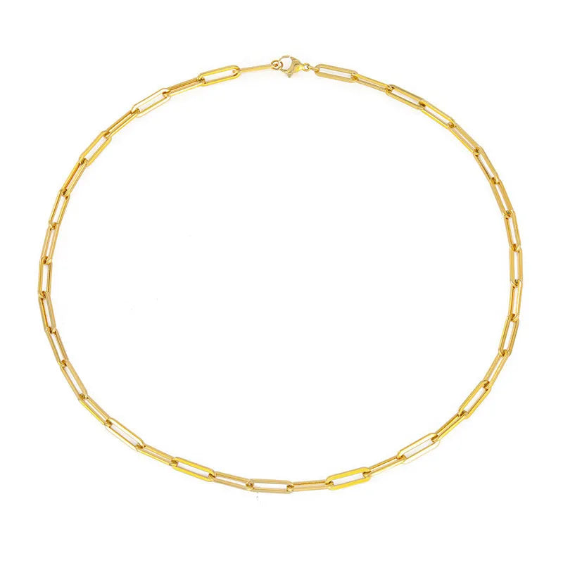 Collier pour femmes avec chaîne en acier | Or
