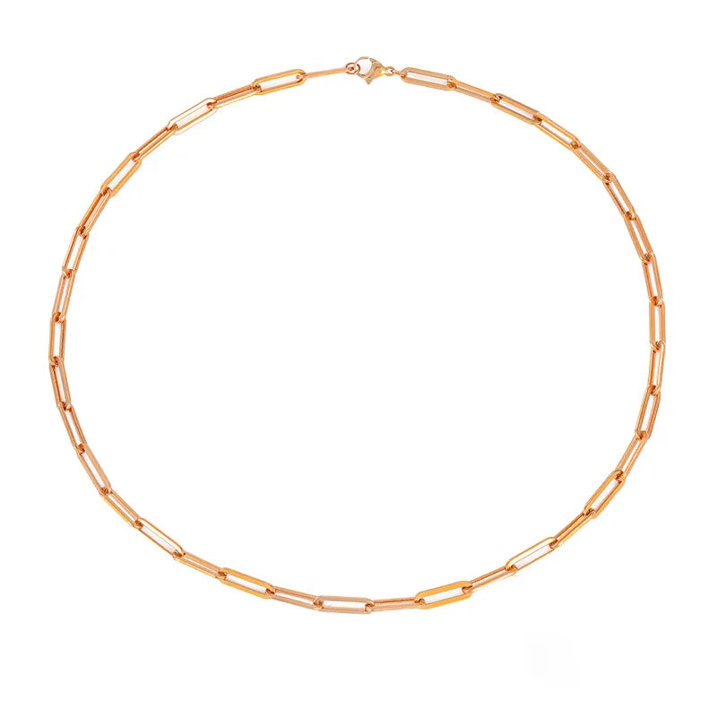 Collier pour femmes avec chaîne en acier | Or