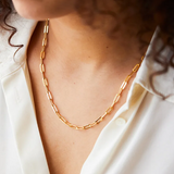 Collier pour femmes avec chaîne en acier | Or