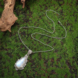Collier rétro avec pendentif en pierre de lune | Or