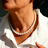 Collier rétro intemporel en marbre | Or