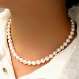 Collier rétro intemporel en marbre | Or
