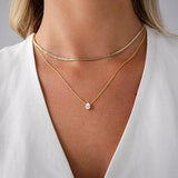 Collier superposé auréole | Or