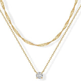 Collier superposé auréole | Or