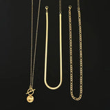 Collier superposé en pièce texturée Savira | Or