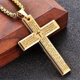 Collier unisexe moderne avec croix suspendue | Or