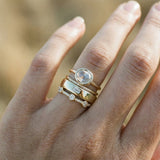 Ensemble de bagues rétro à brillants | Or