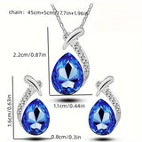 Ensemble de bijoux élégance sirène classique | Or blanc