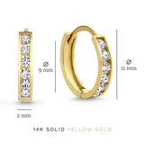 Ensemble de boucles d'oreilles « Dara brillant » avec pierres | Or