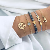 Ensemble de bracelets luxueux et scintillants | Or