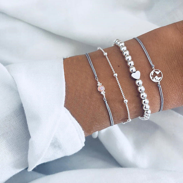 Ensemble de bracelets luxueux et scintillants | Or