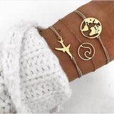 Ensemble de bracelets luxueux et scintillants | Or
