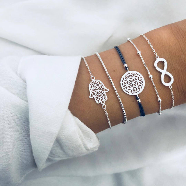 Ensemble de bracelets luxueux et scintillants | Or