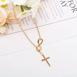 Pendentif croix éternelle | Or blanc