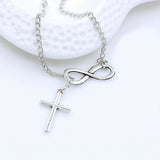 Pendentif croix éternelle | Or blanc