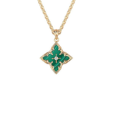 Pendentif trèfle émeraude | Or