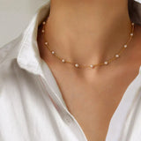 Petite chaîne en perles | Or